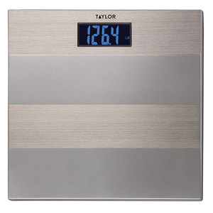 Striped Digital Scale Brushed Stainless Steel