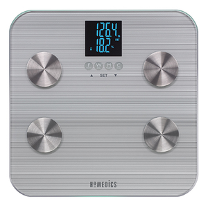 HealthStation Dual Line Body Fat Bathroom Scale Silver