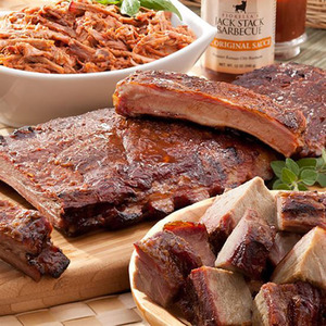 Three Meat Party Sampler Dinner KC BBQ